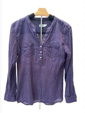 Carve Designs Dylan Gauze V-Neck Tunic Long Sleeves | Size XS